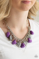 Change Of Heart Purple Necklace
